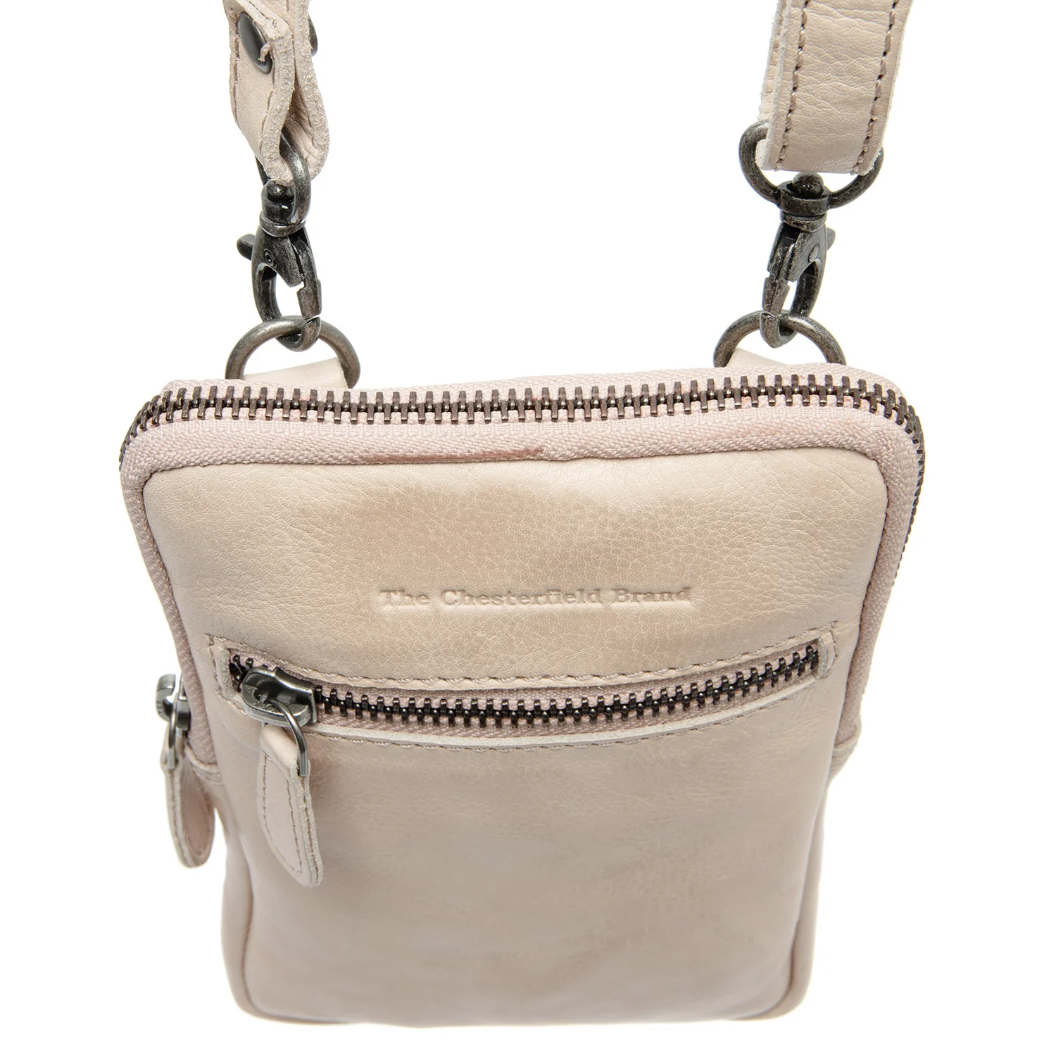 Leather Phone Pouch Beige Salta - Image 4