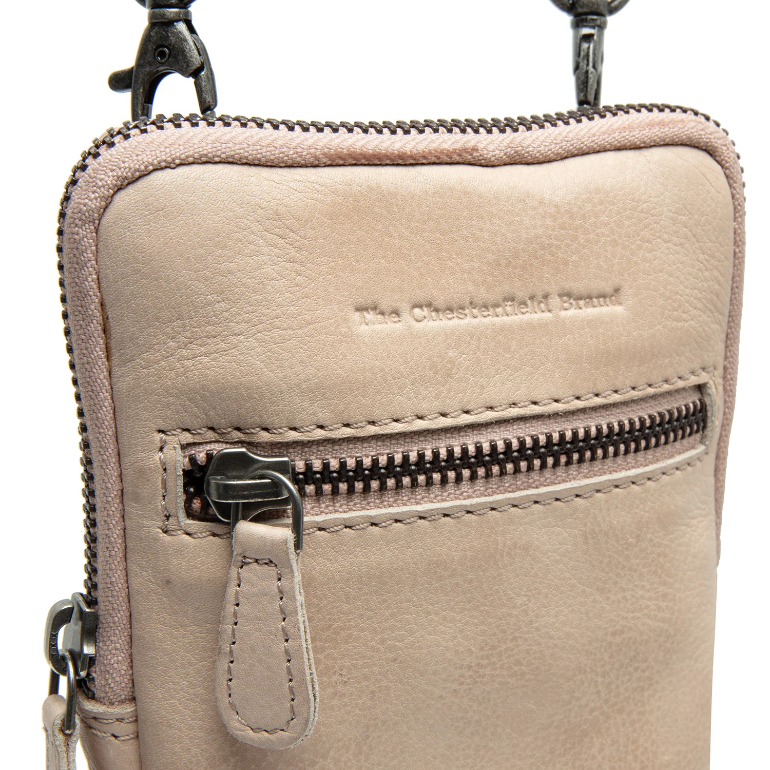Leather Phone Pouch Beige Salta - Image 5