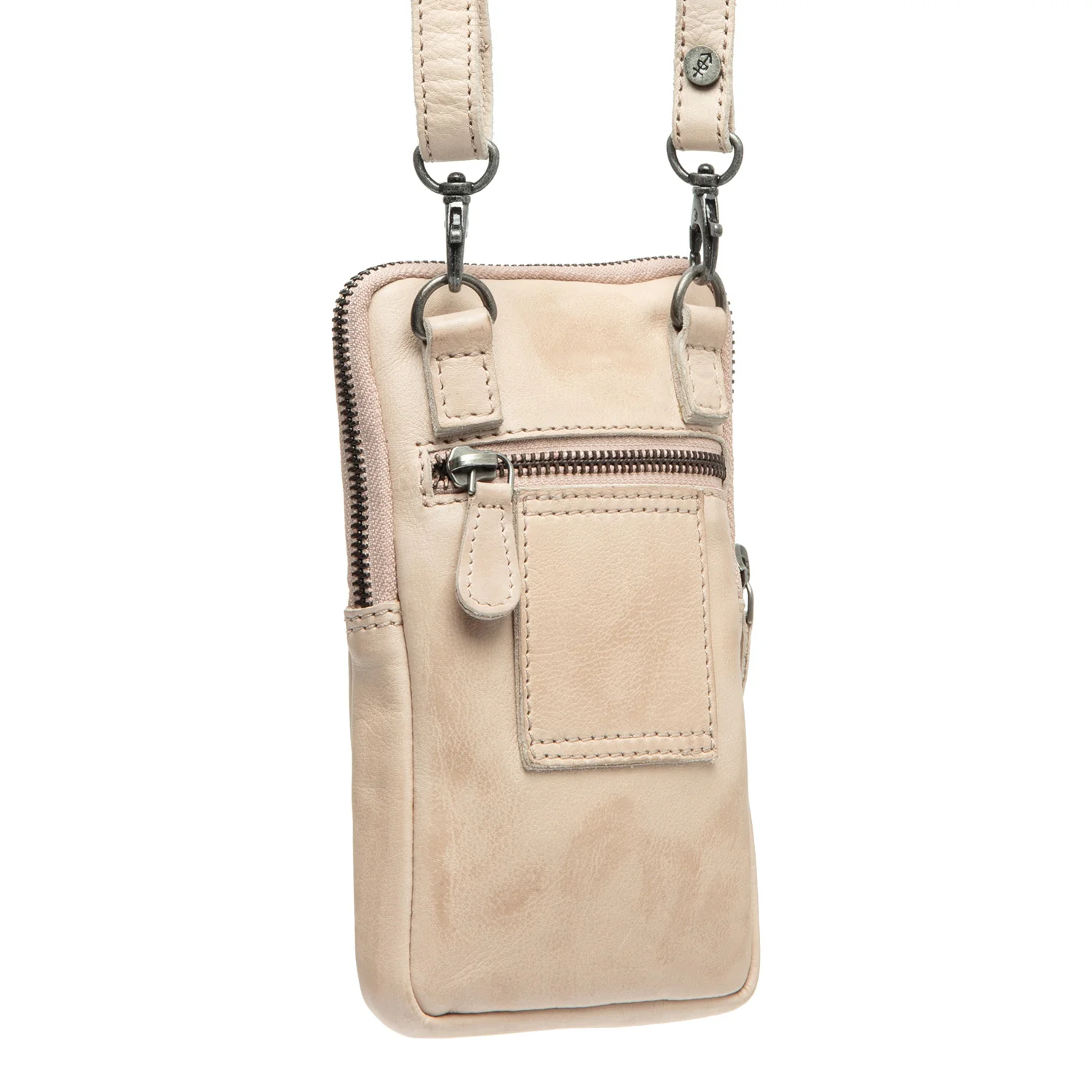Leather Phone Pouch Beige Salta - Image 7