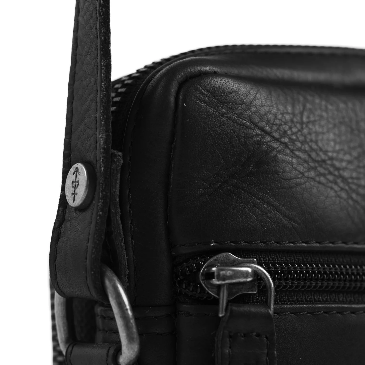 Leather Phone Pouch Black Hamilton - Image 7