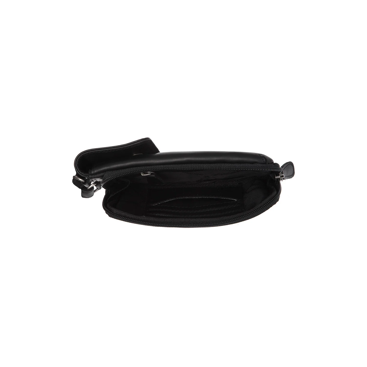 Leather Phone Pouch Black Langley - Image 3