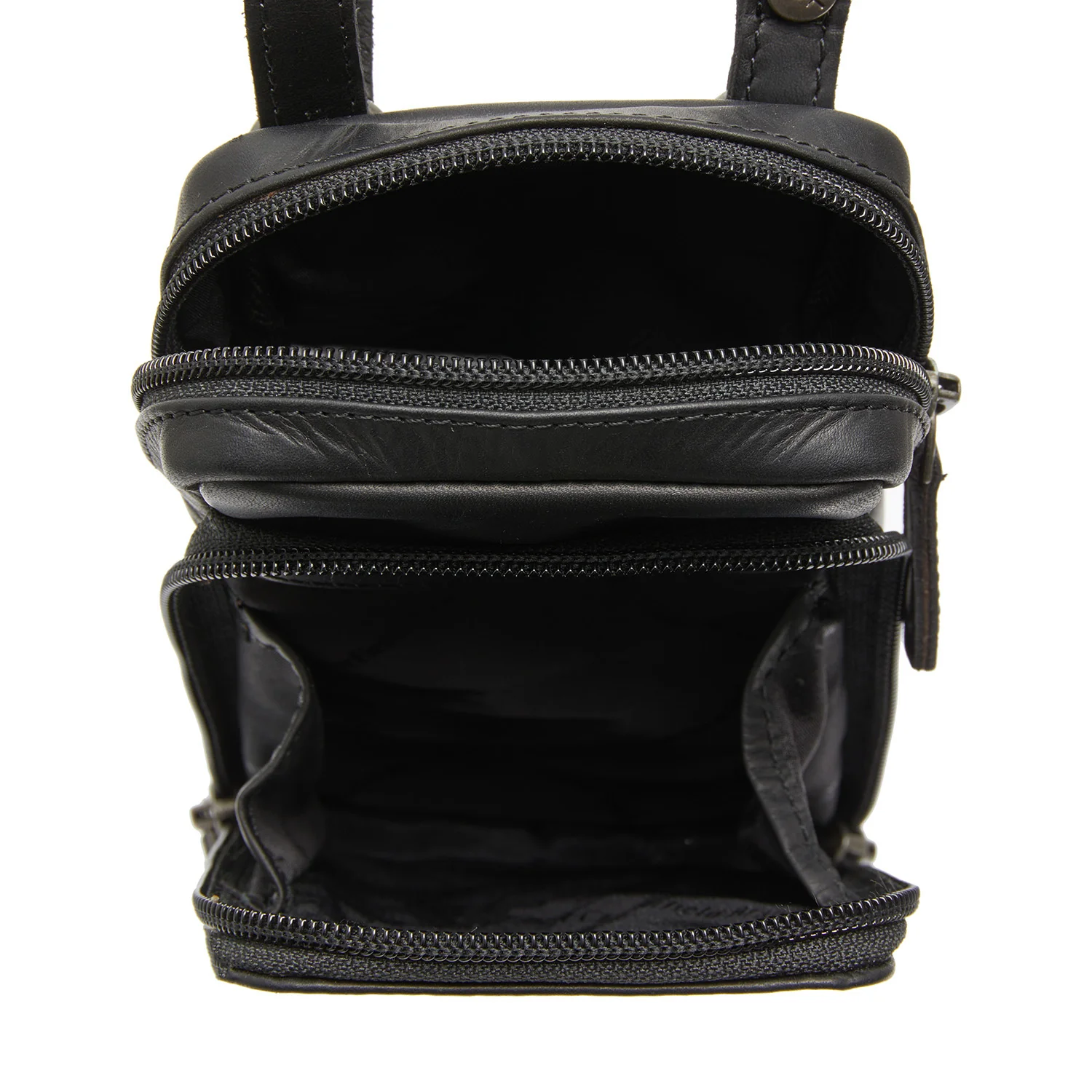 Leather Phone Pouch Black Valdes - Image 6