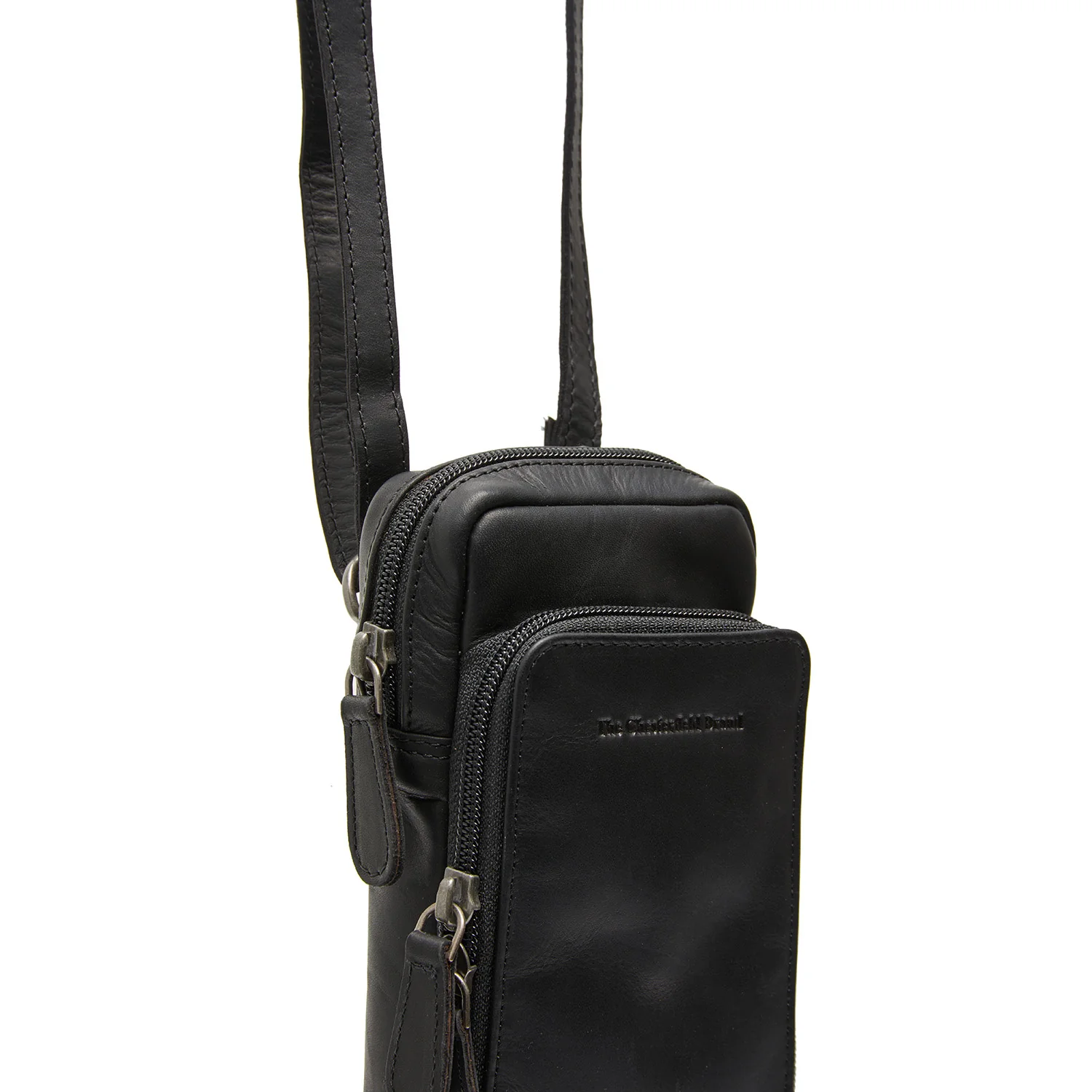 Leather Phone Pouch Black Valdes - Image 7