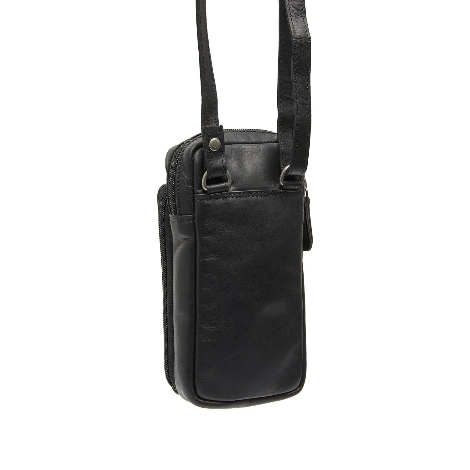Leather Phone Pouch Black Valdes - Image 8