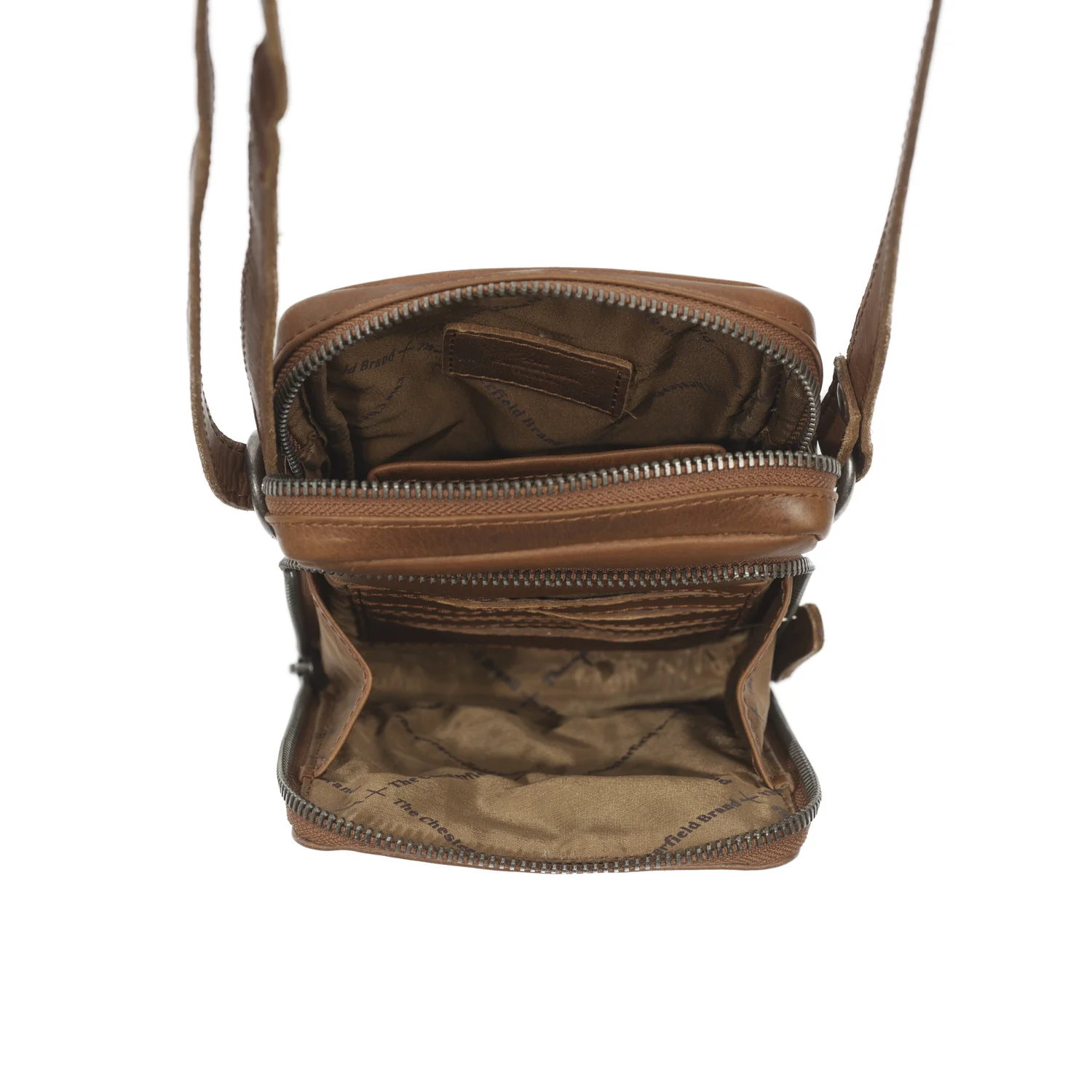 Leather Phone Pouch Cognac Hamilton - Image 5
