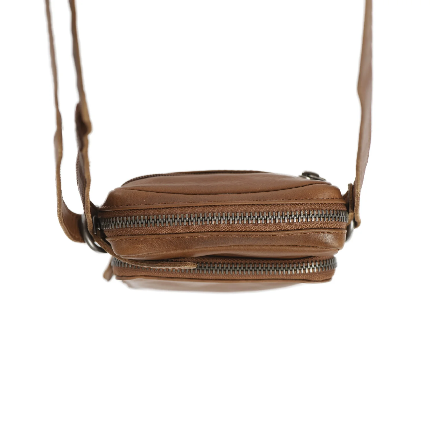 Leather Phone Pouch Cognac Hamilton - Image 9