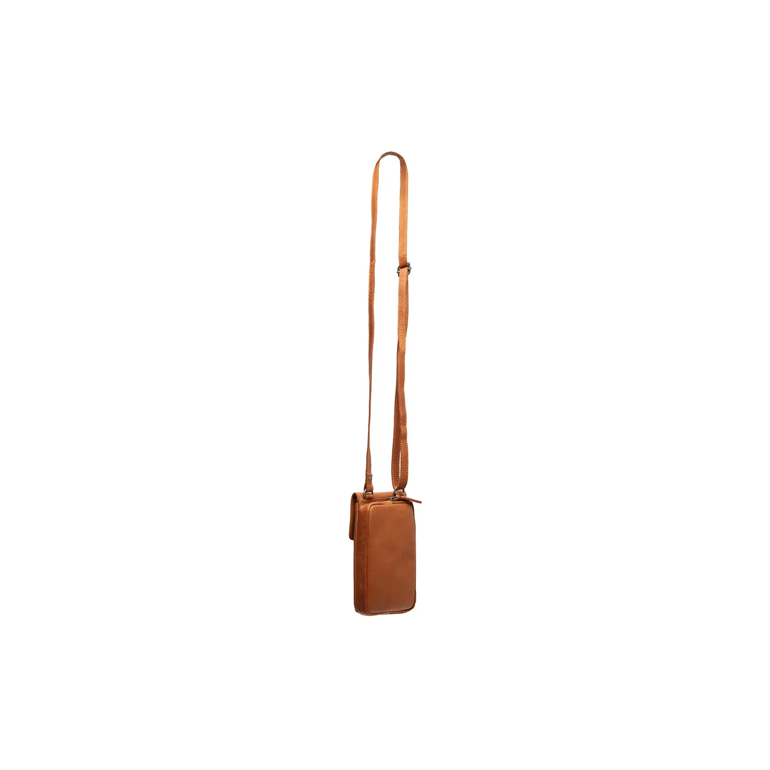 Leather Phone Pouch Cognac Langley - Image 10