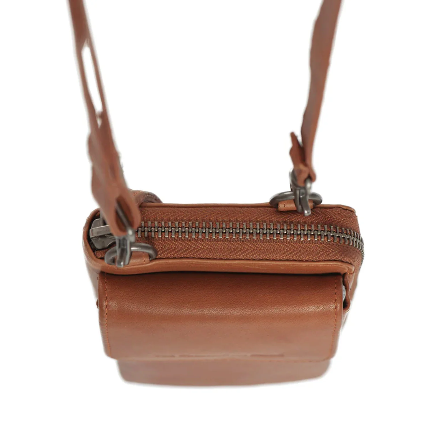 Leather Phone Pouch Cognac Malaga - Image 7