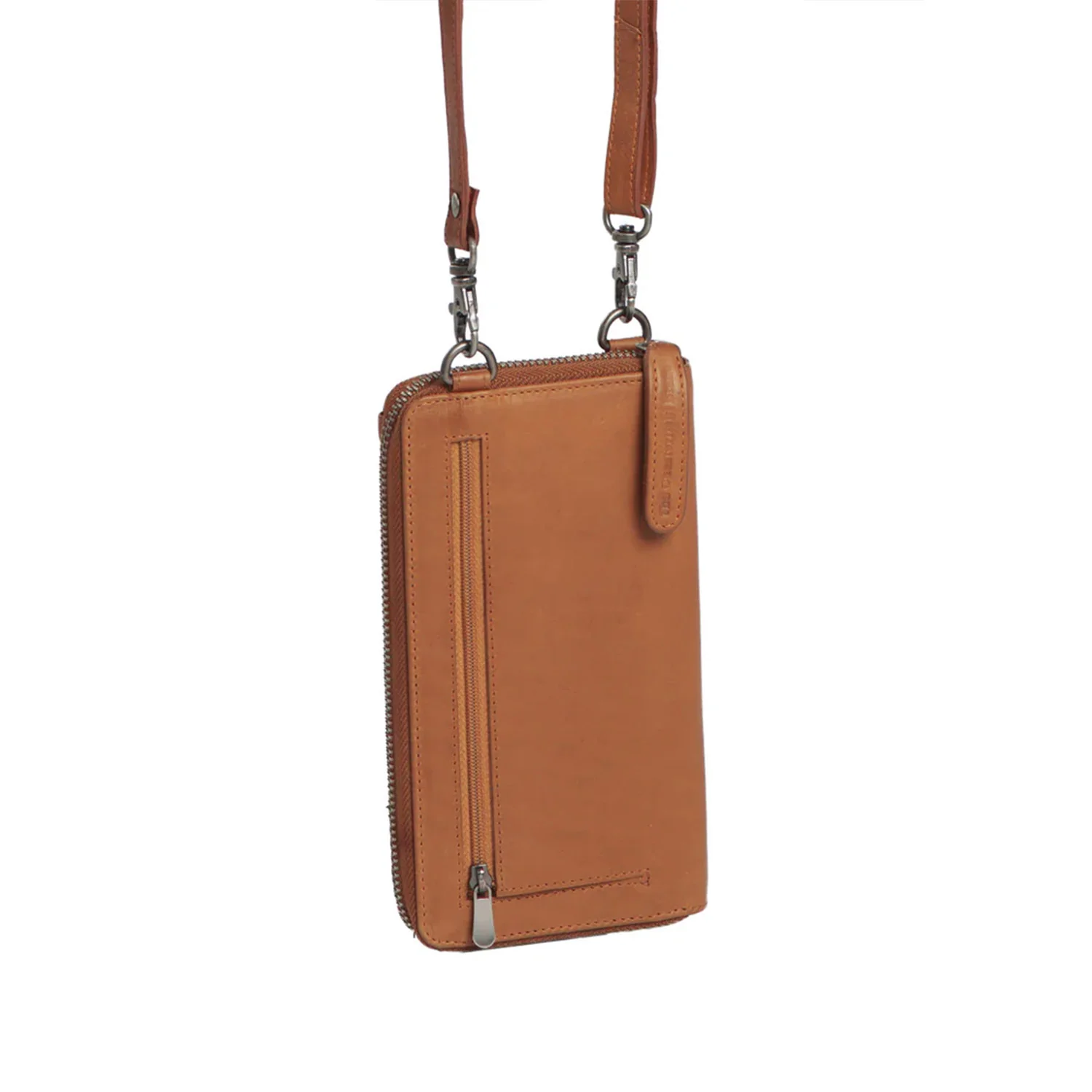 Leather Phone Pouch Cognac Malaga - Image 8