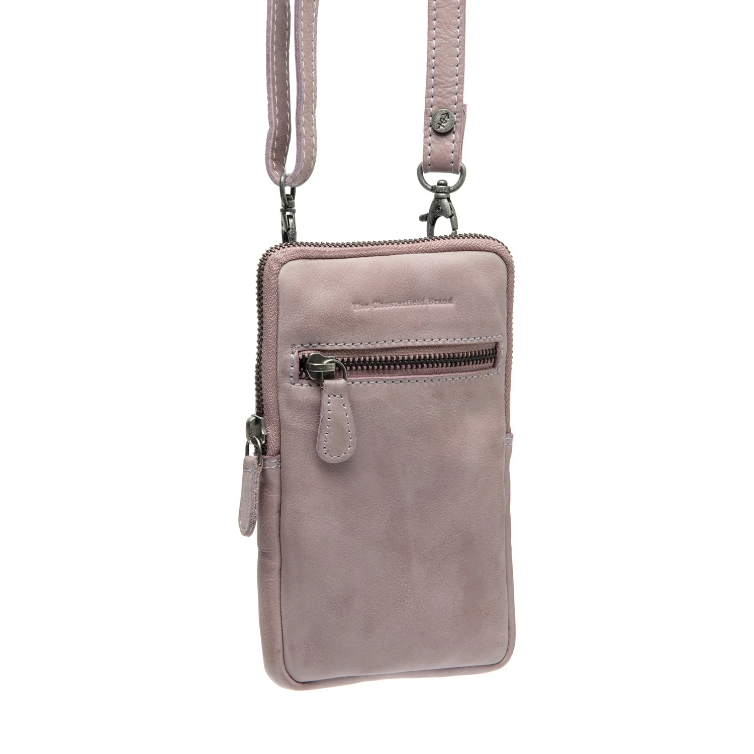 Leather Phone Pouch Lavender Lilac Salta