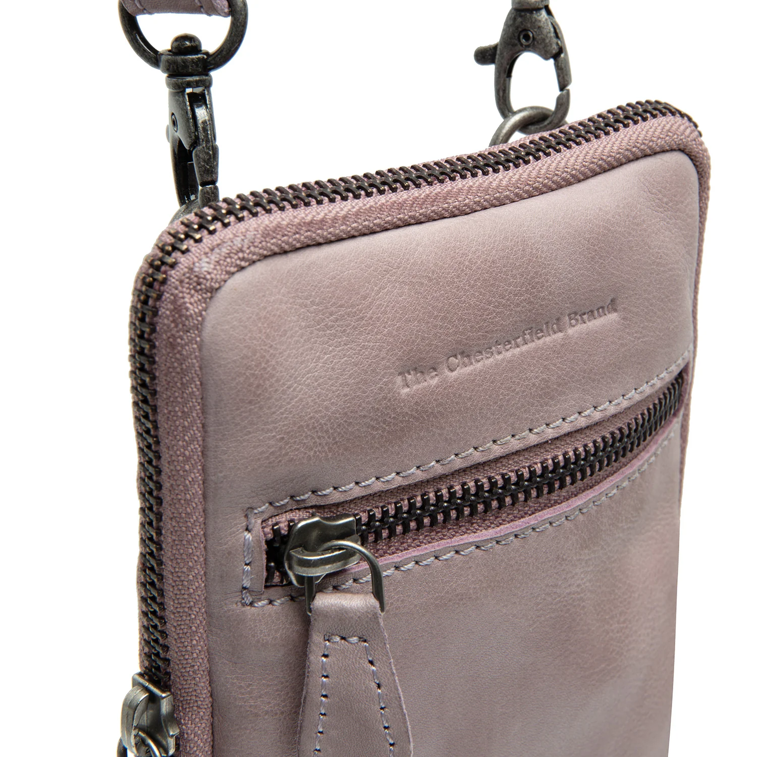Leather Phone Pouch Lavender Lilac Salta - Image 5