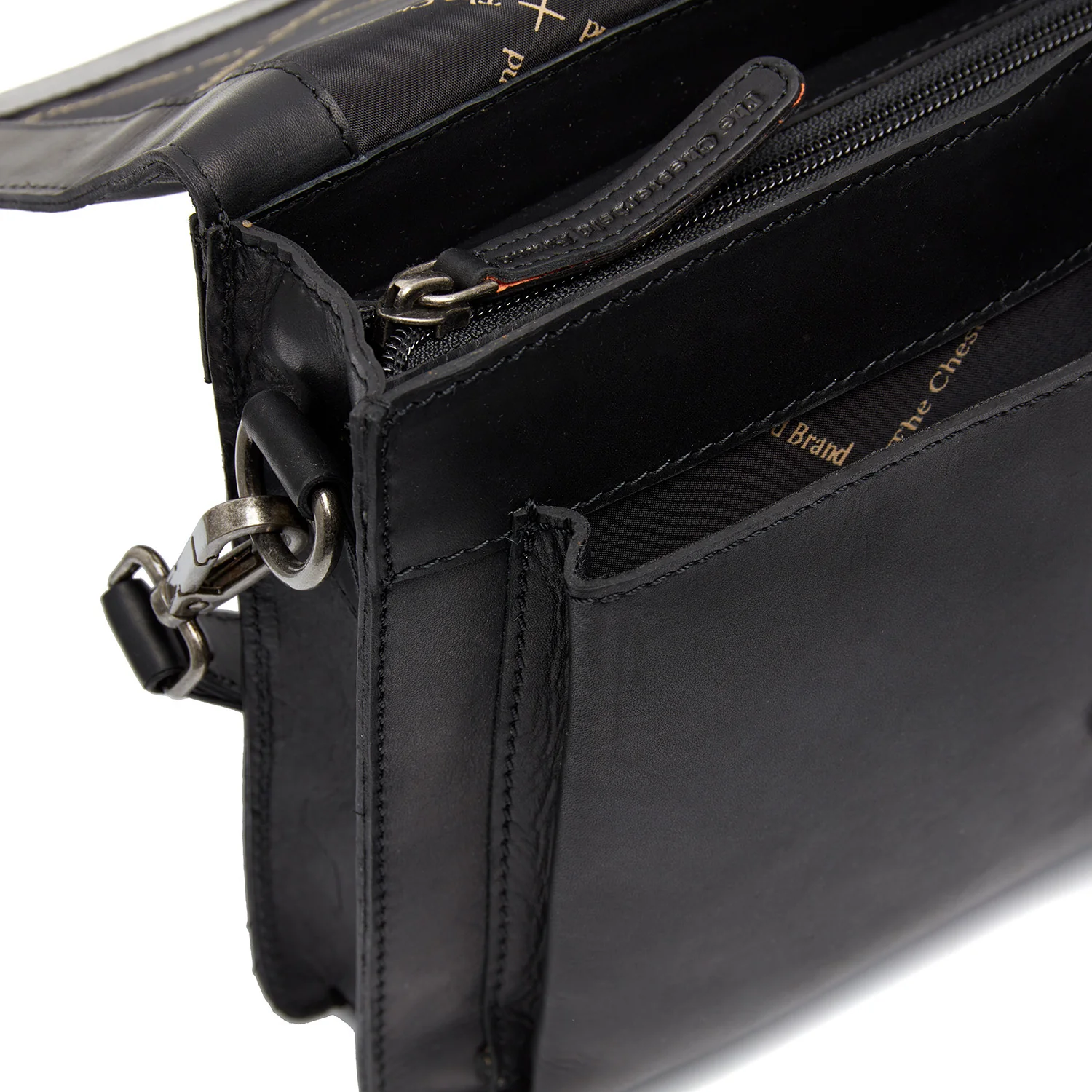 Leather Shoulder Bag Black Aviles - Image 3