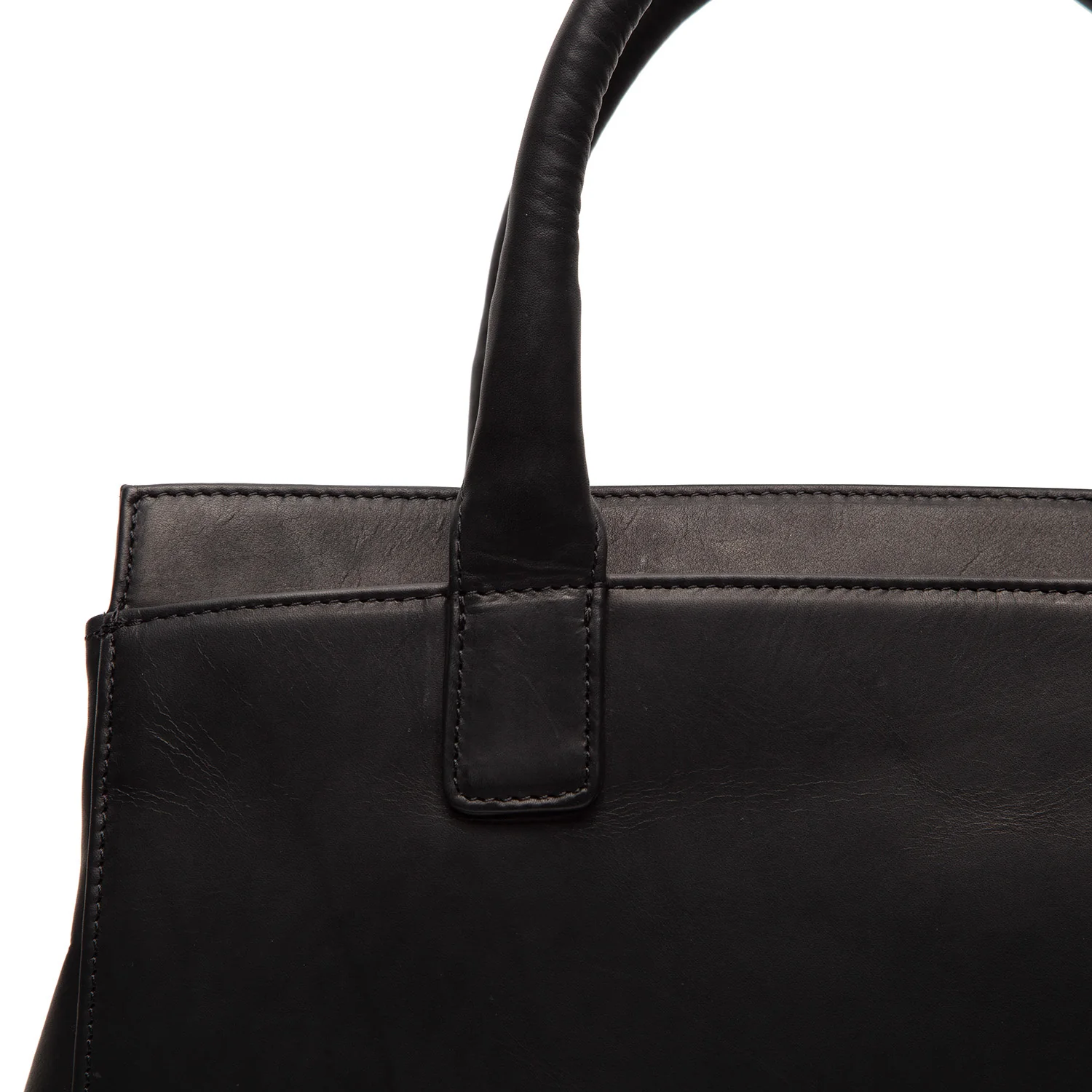 Leather Shoulder Bag Black Garda - Image 4