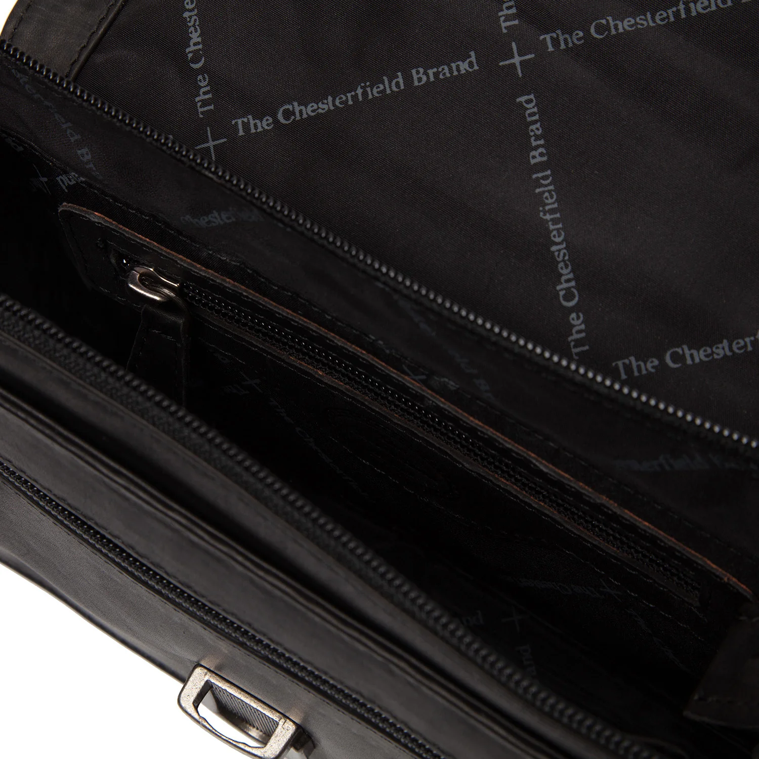Leather Shoulder Bag Black Lucca - Image 4