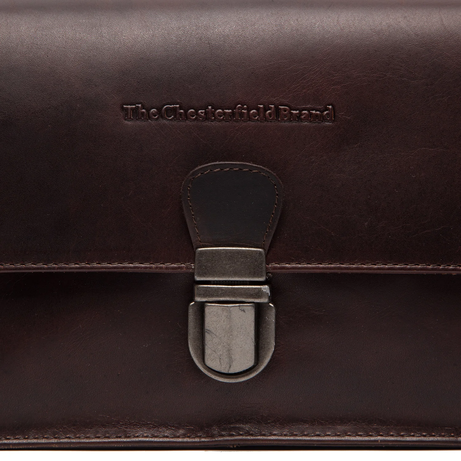 Leather Shoulder Bag Brown Lucca - Image 3