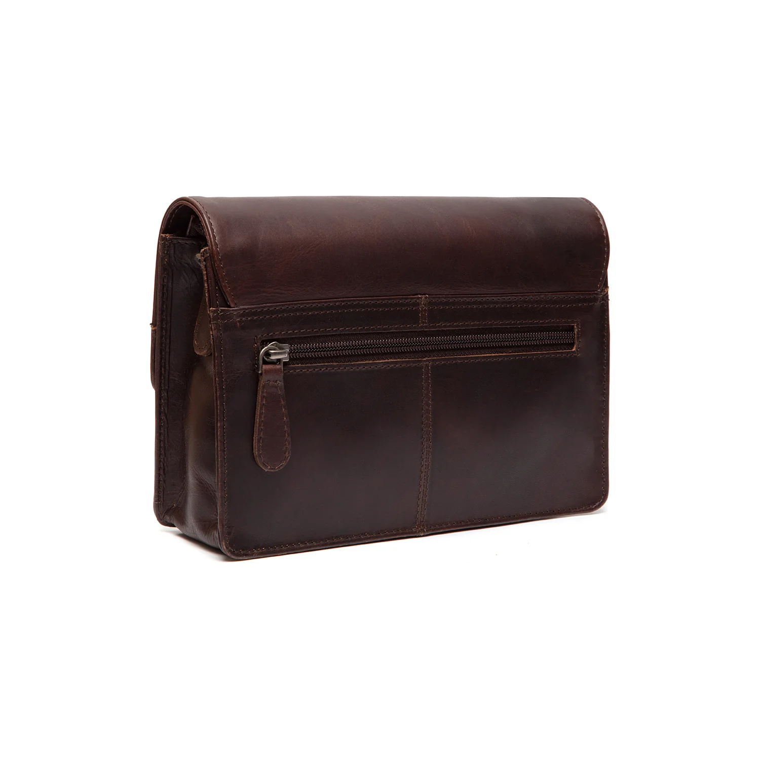 Leather Shoulder Bag Brown Lucca - Image 6