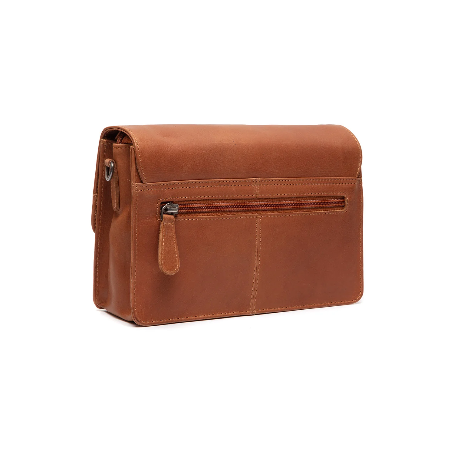 Leather Shoulder Bag Cognac Lucca - Image 6