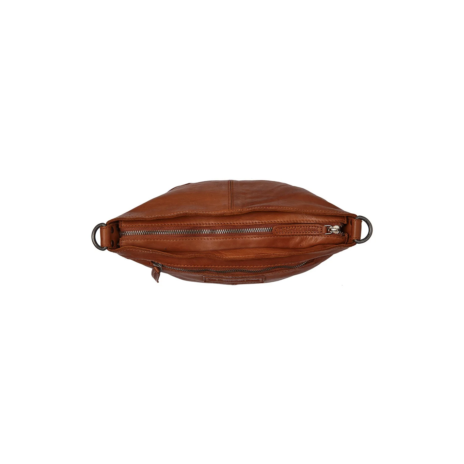 Leather Shoulder Bag Cognac Lucy - Image 3