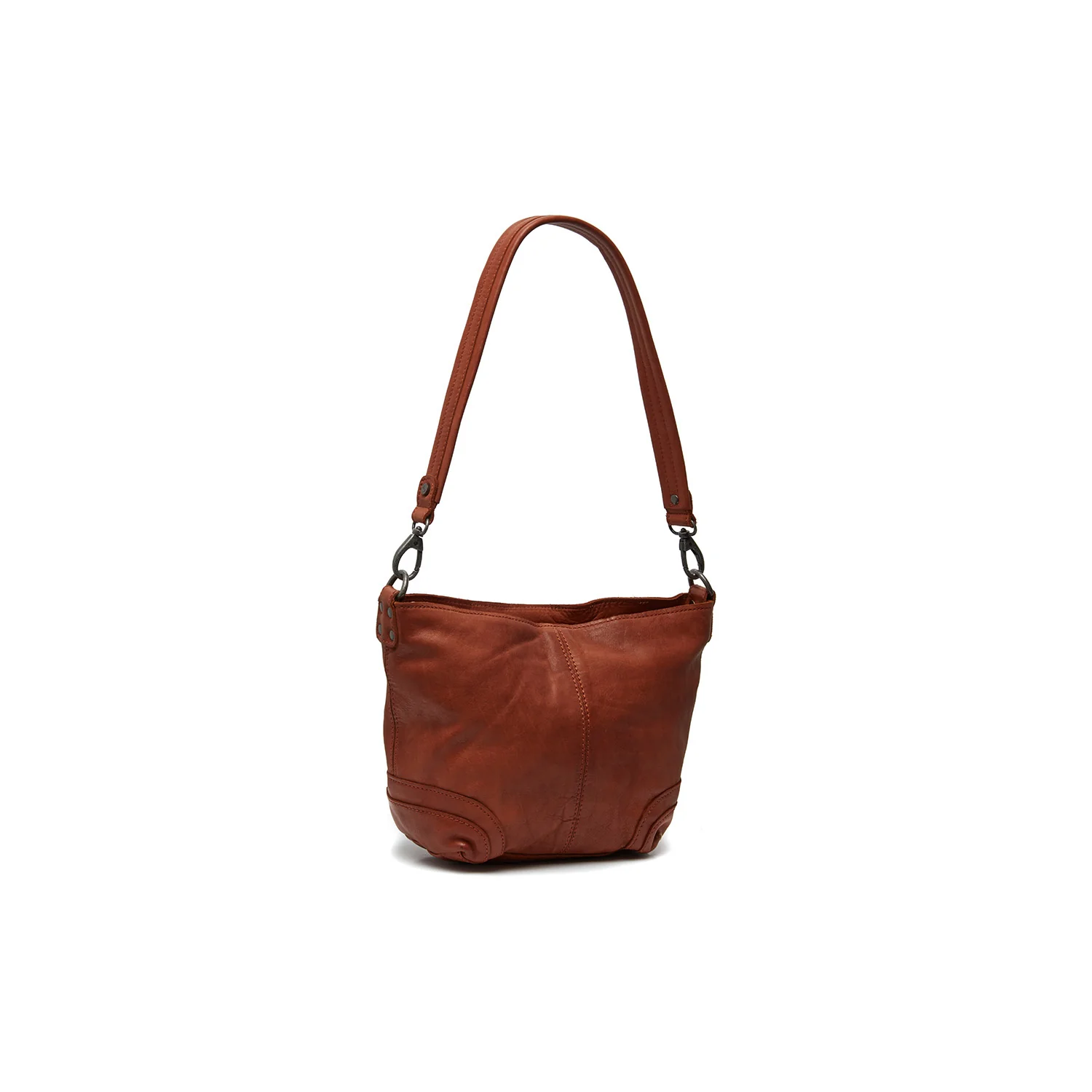 Leather Shoulder Bag Cognac Lucy - Image 6