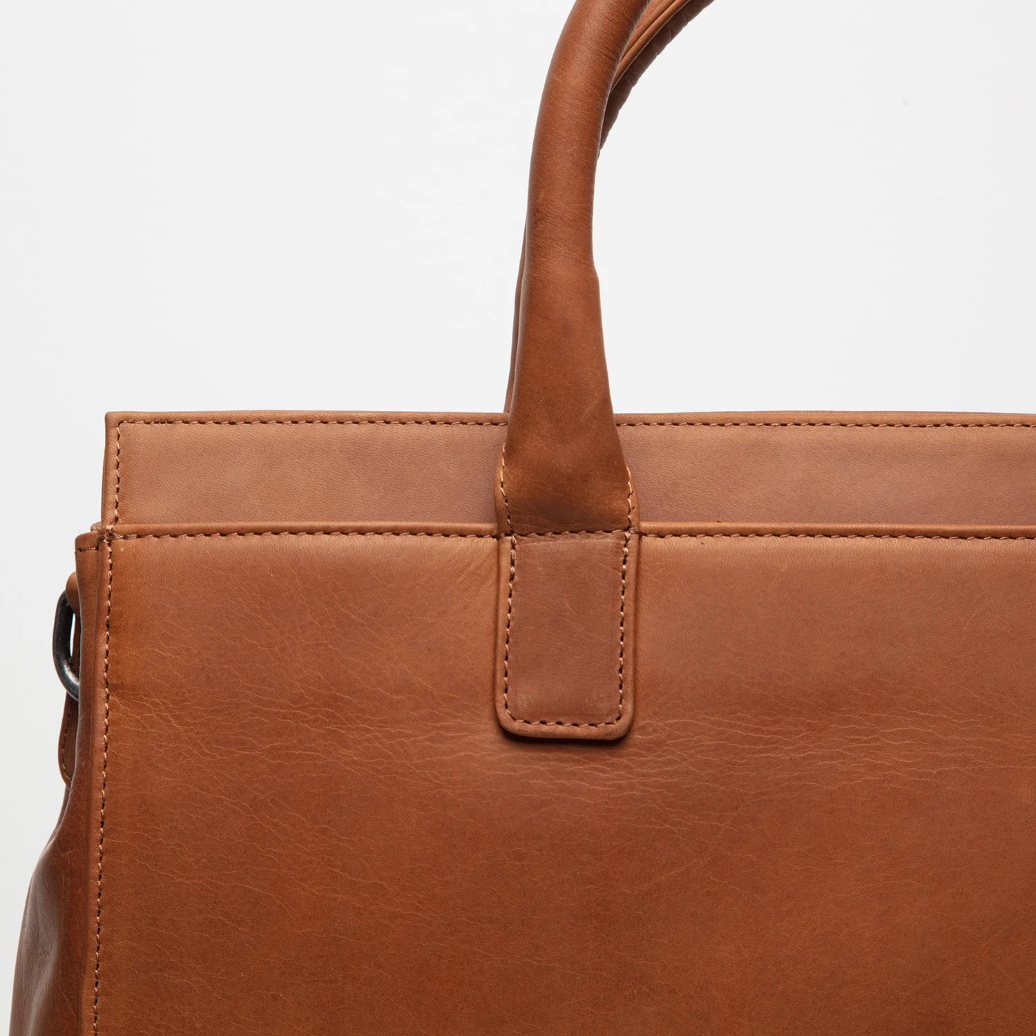 Leather Shoulder Bag Cognac Rivera - Image 3