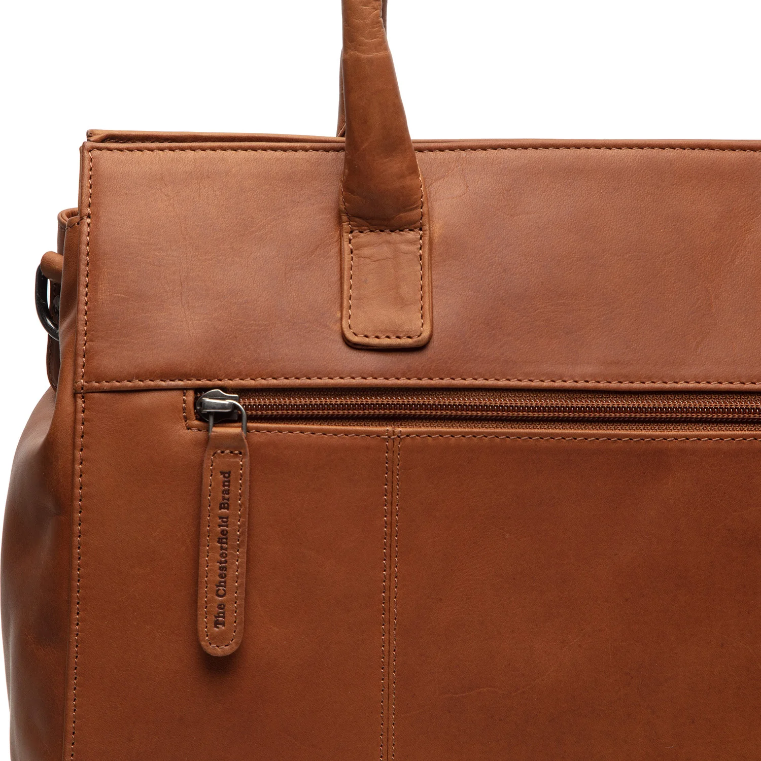 Leather Shoulder Bag Cognac Rivera - Image 5