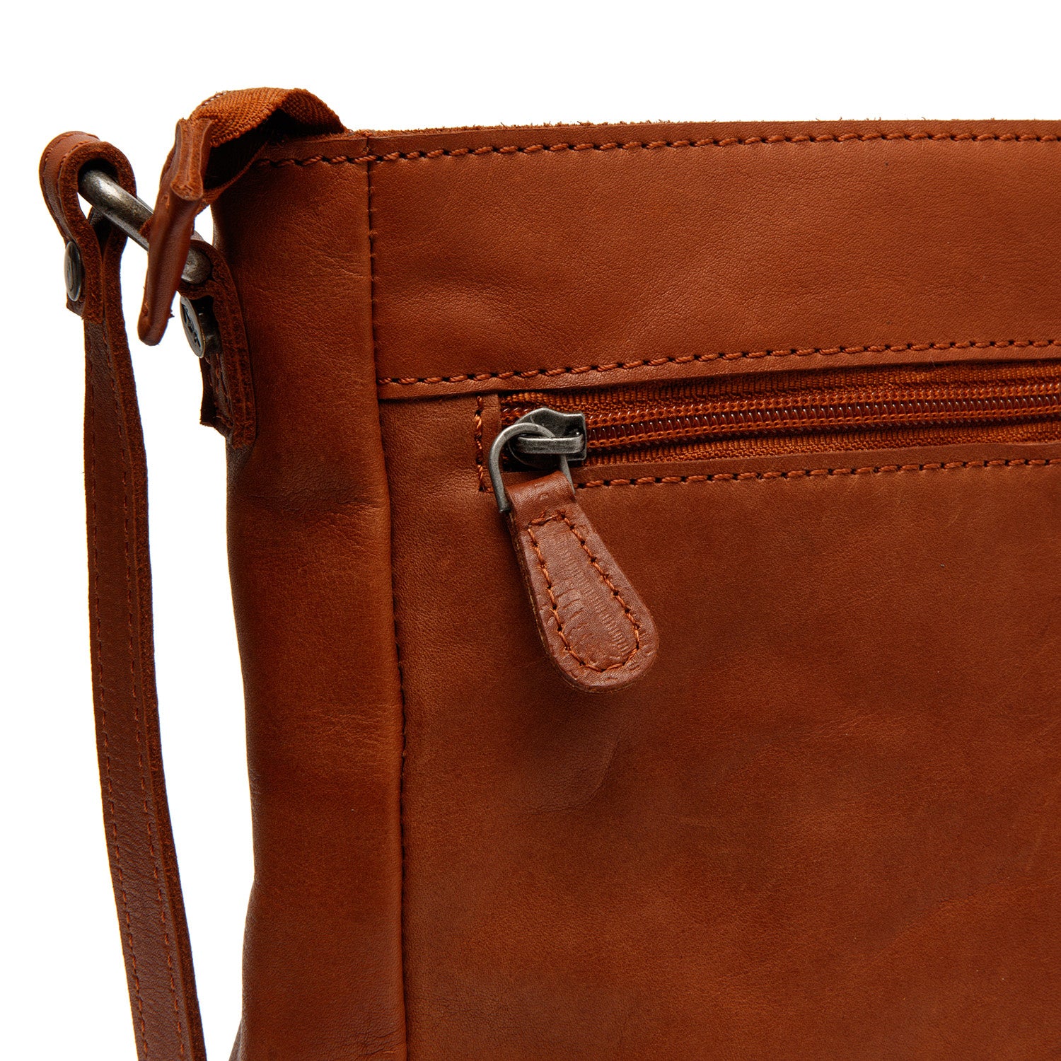 Leather Shoulder Bag Cognac Weimar - Image 5