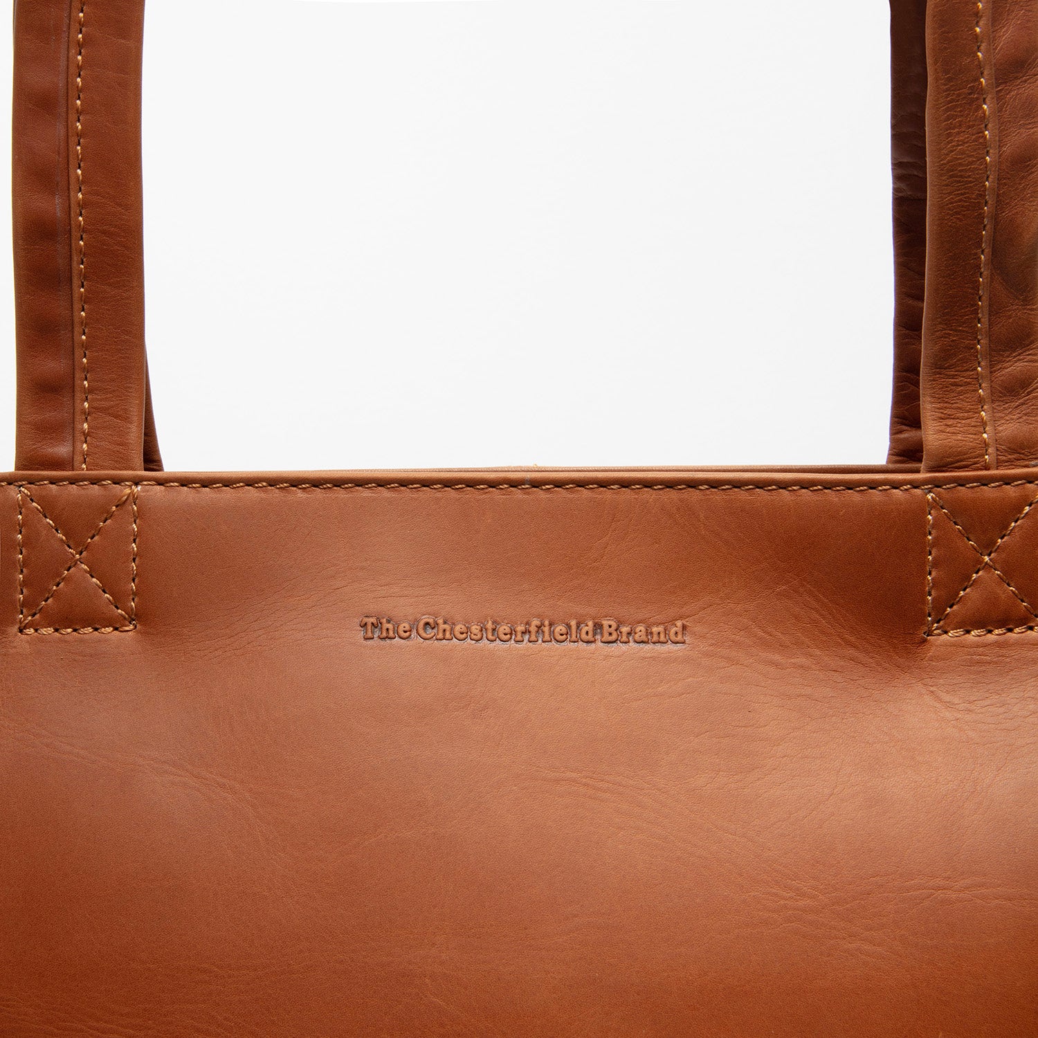 Leather Shopper Cognac Alveron - Image 2