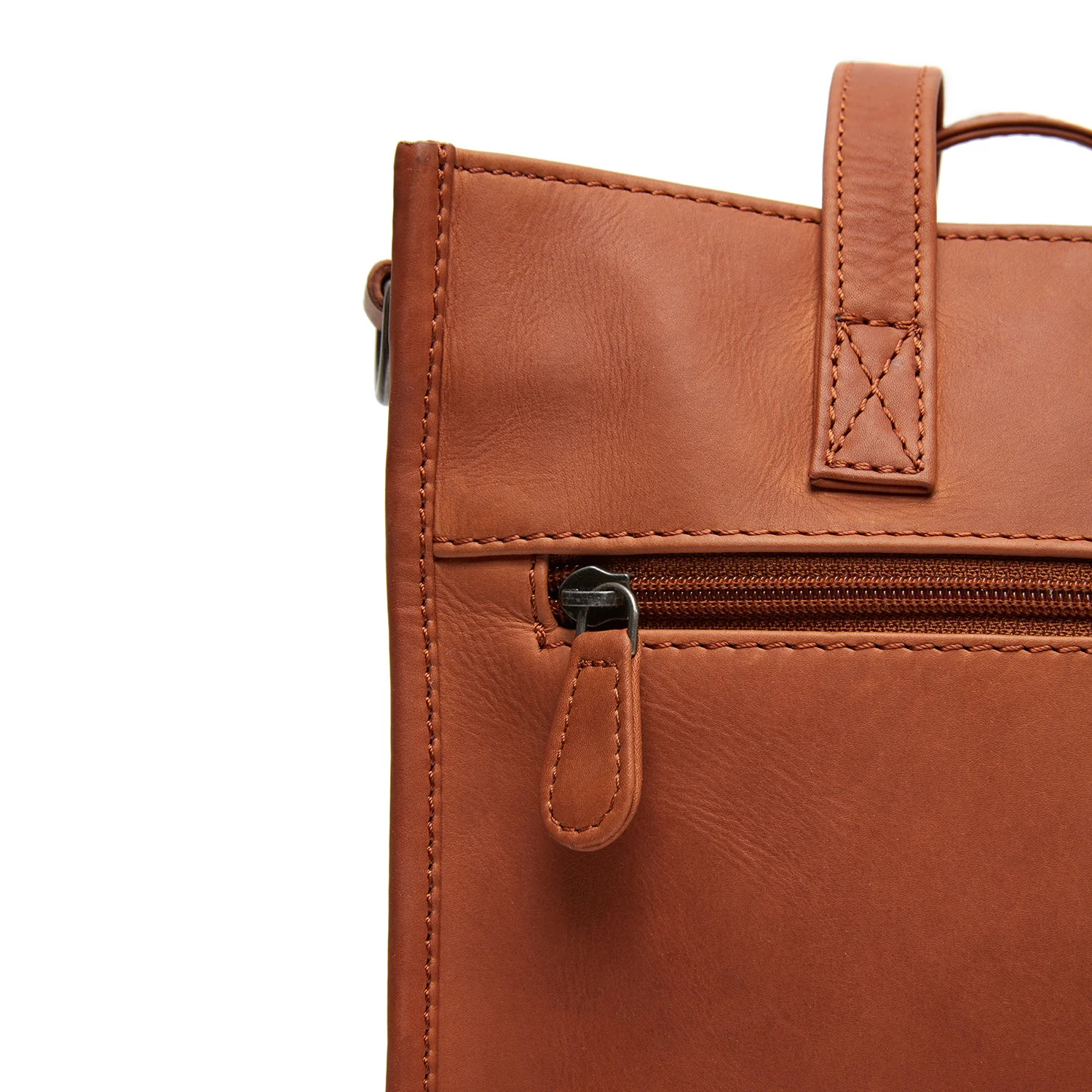 Leather Shopper Cognac Estella - Image 3