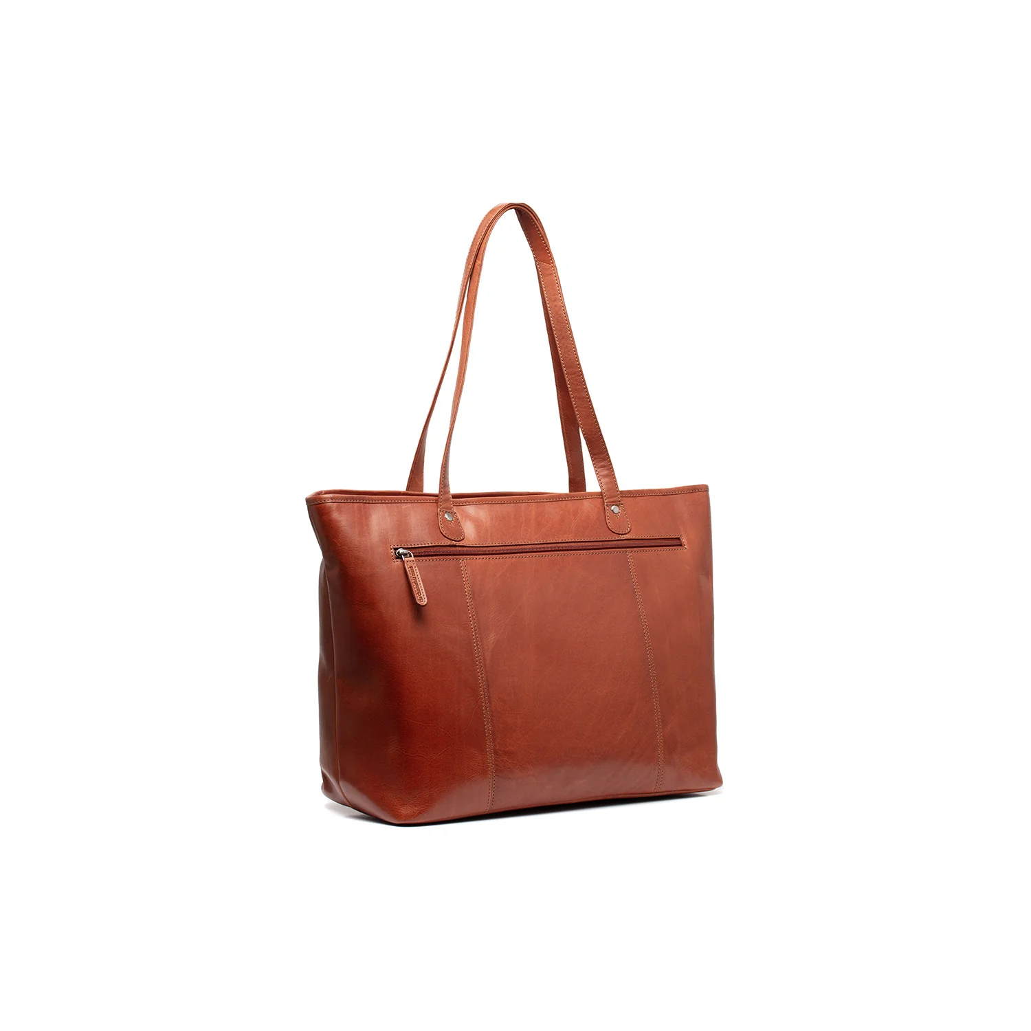 Leather Shopper Cognac Ferrera - Image 8