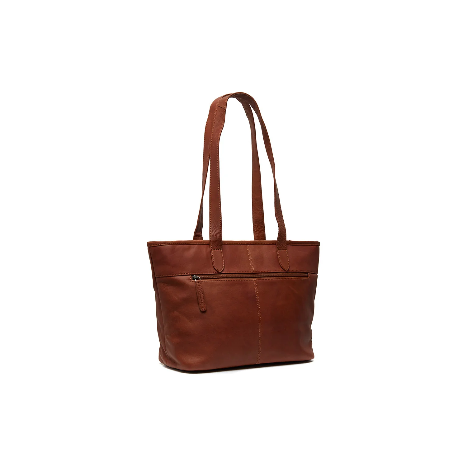 Leather Shopper Cognac Monza - Image 7