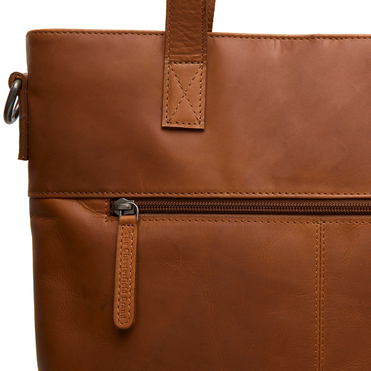 Leather Shopper Cognac Nunavik - Image 6