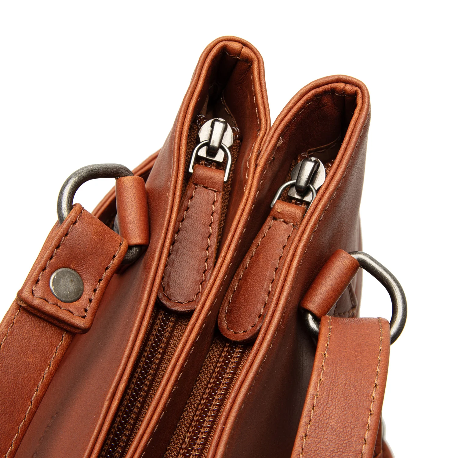 Leather Shopper Cognac Raynor - Image 6
