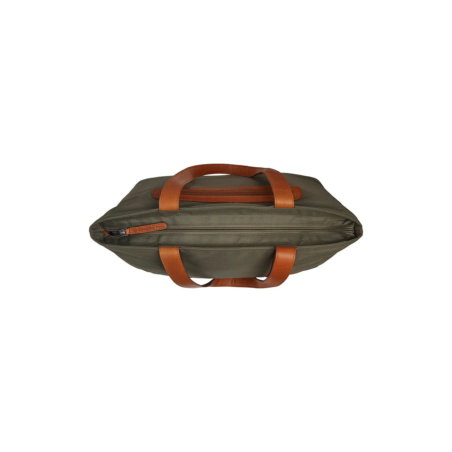 Leather Shopper Steel Green Otta - Image 2