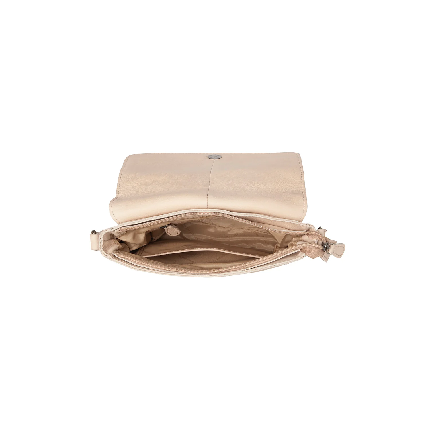 Leather Shoulder Bag Beige Ann - Image 3