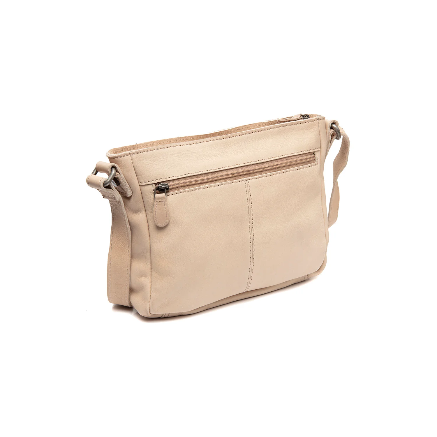 Leather Shoulder Bag Beige Aston - Image 7