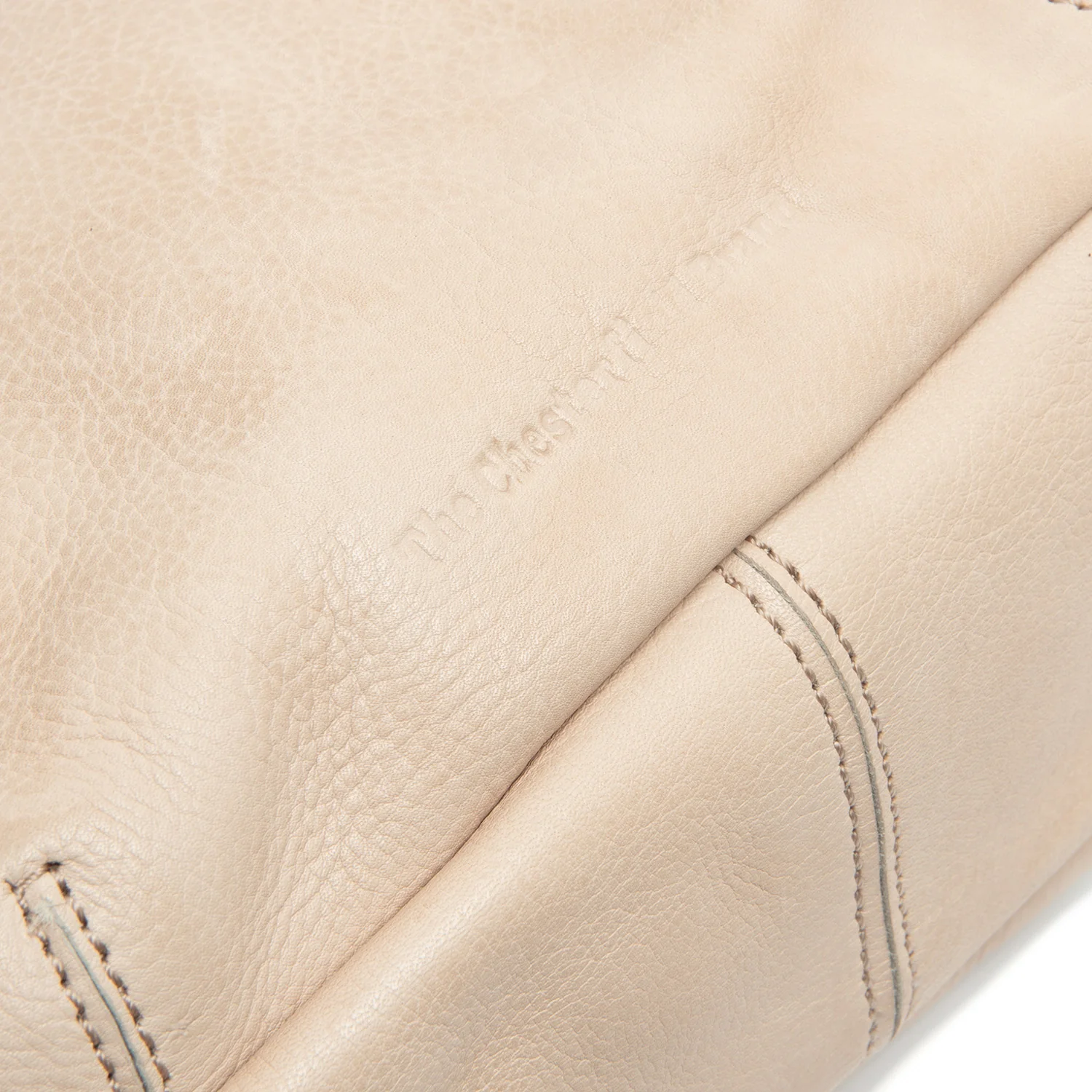 Leather Shoulder Bag Beige Clarita - Image 5