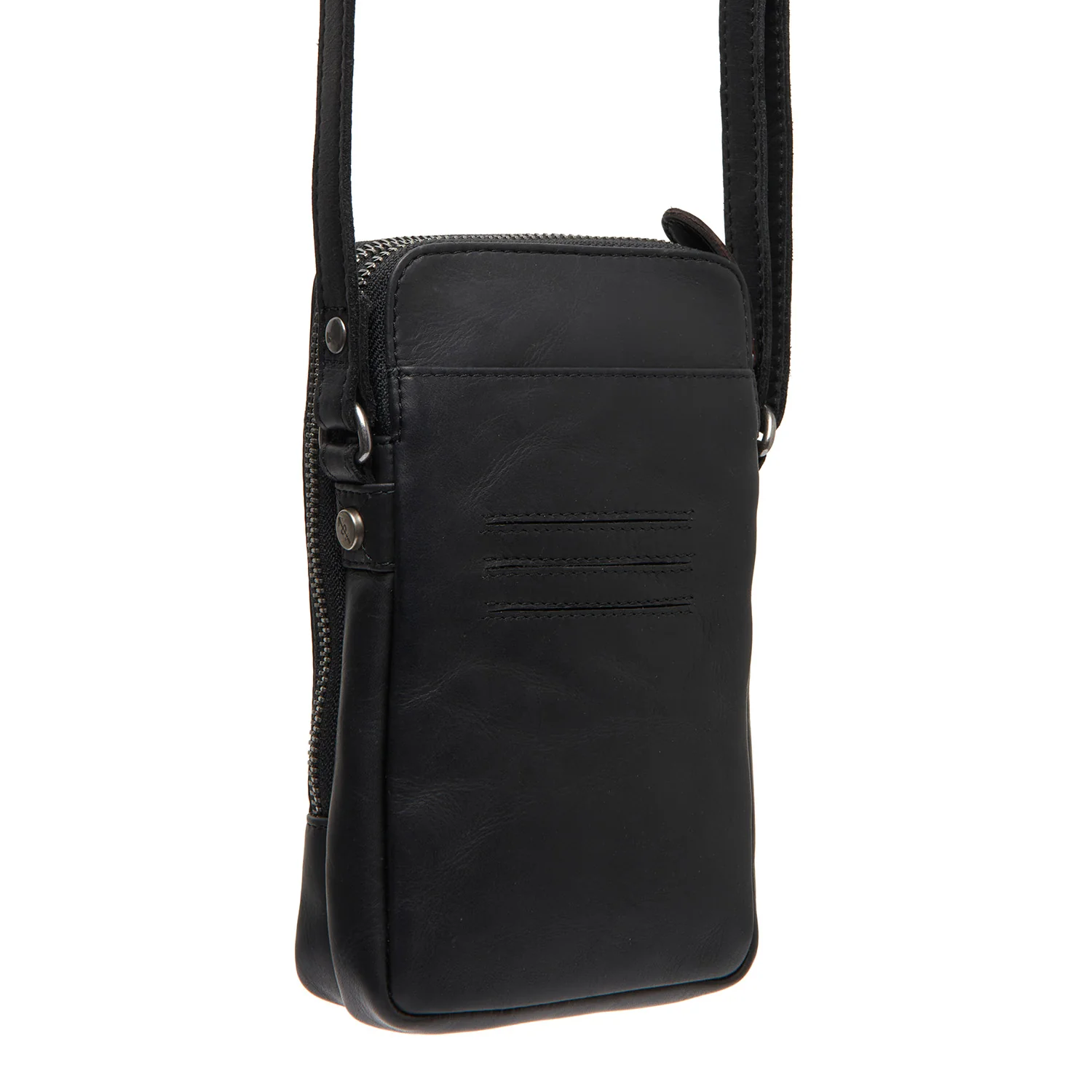 Leather Phone Pouch Black Alesund - Image 7