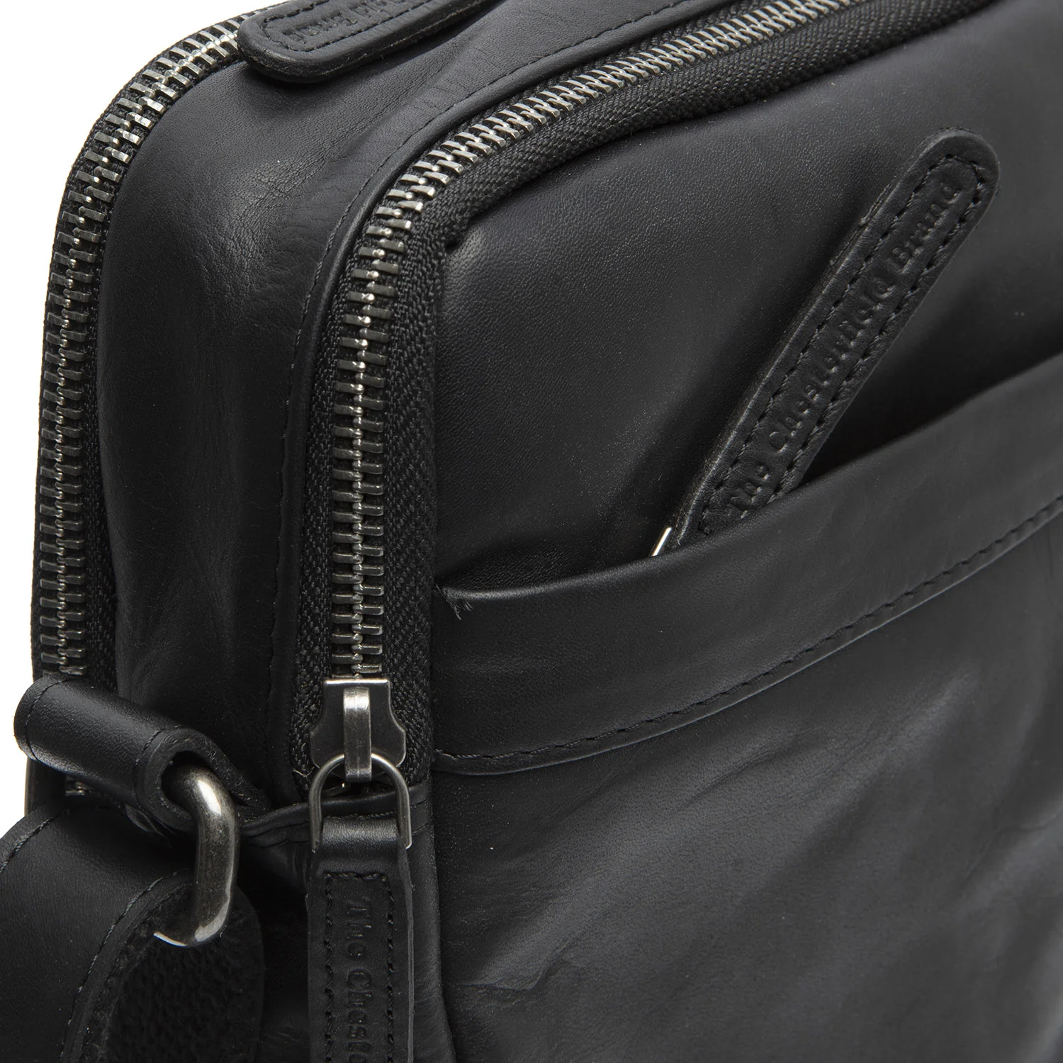 Leather Shoulder Bag Black Alva - Image 4
