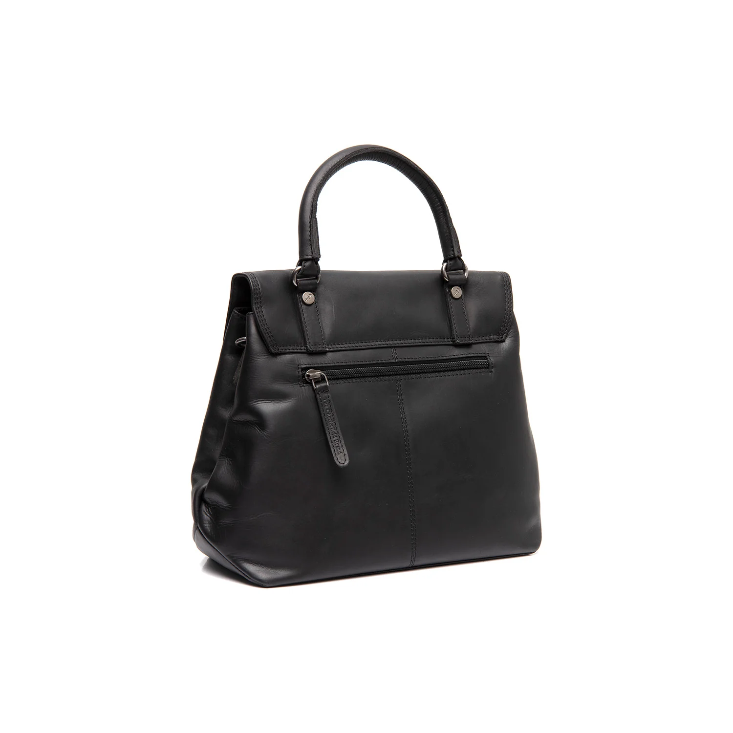 Leather Shoulder Bag Black Angera - Image 6
