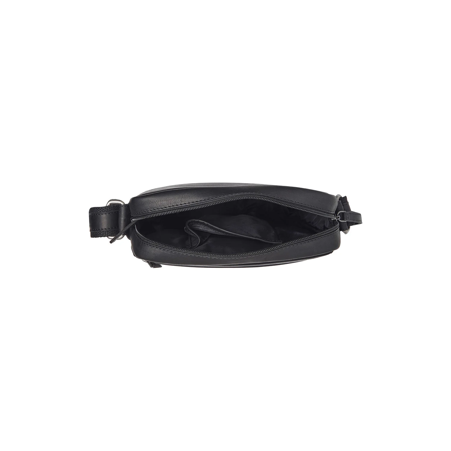Leather Shoulder Bag Black Anzora - Image 6