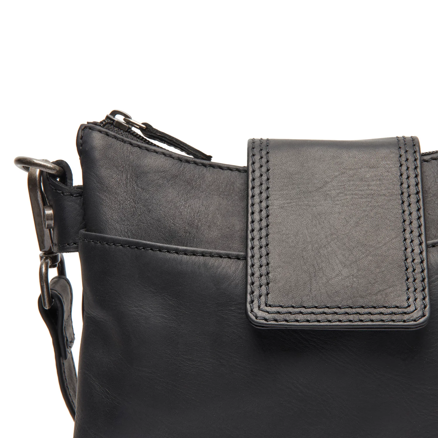 Leather Shoulder Bag Black Calora - Image 2