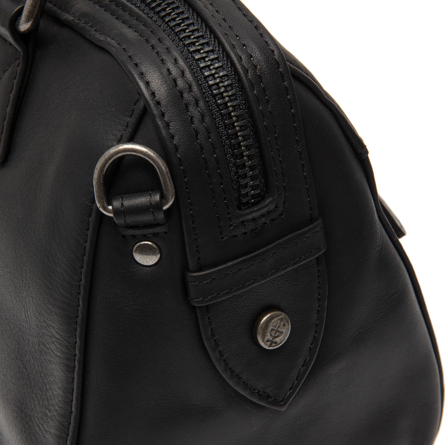 Leather Shoulder Bag Black Dalford - Image 4