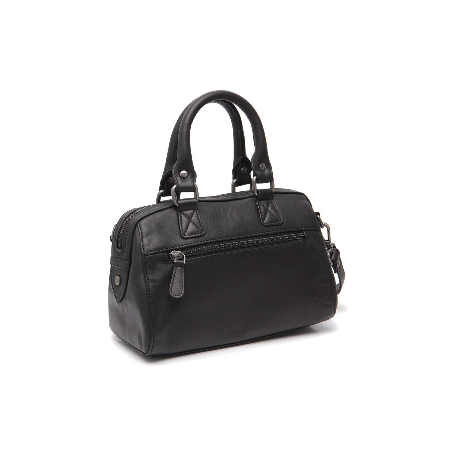 Leather Shoulder Bag Black Dalford - Image 6
