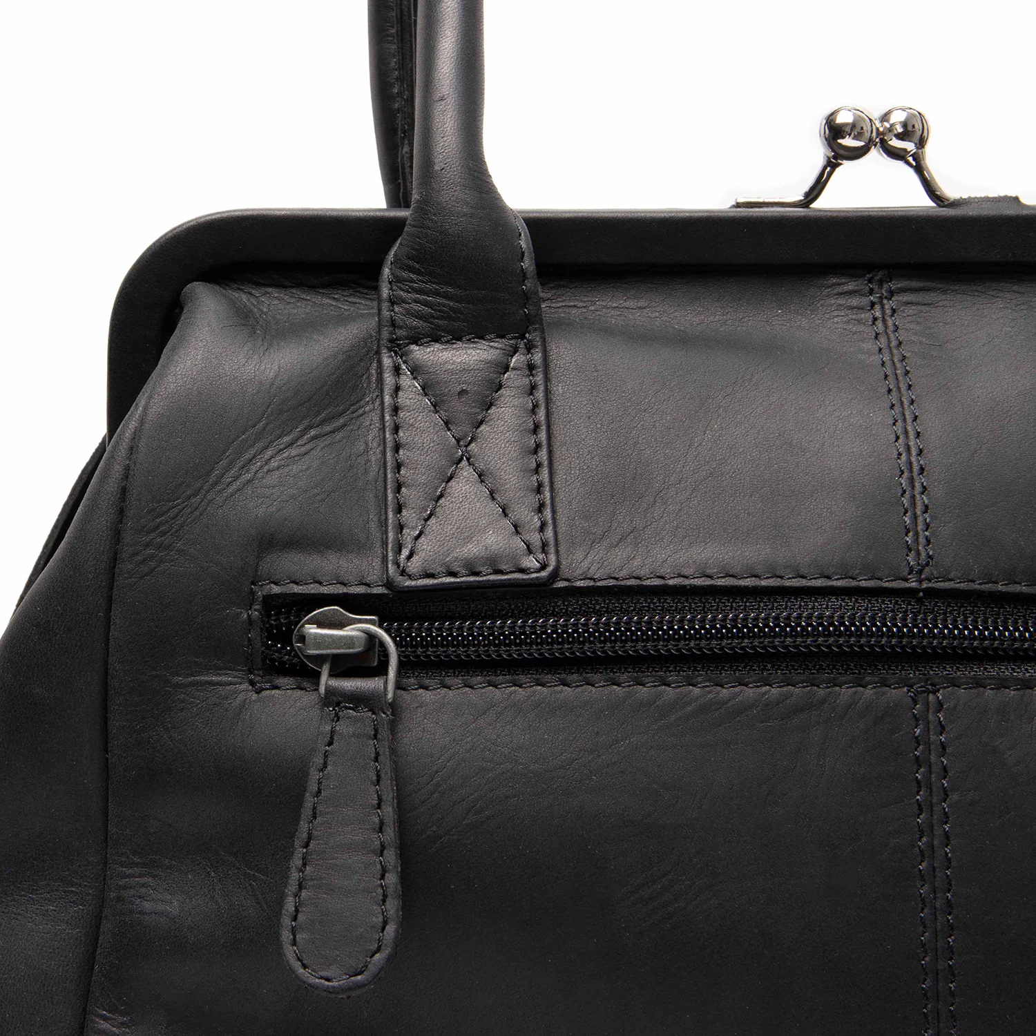 Leather Shoulder Bag Black Dorin - Image 3