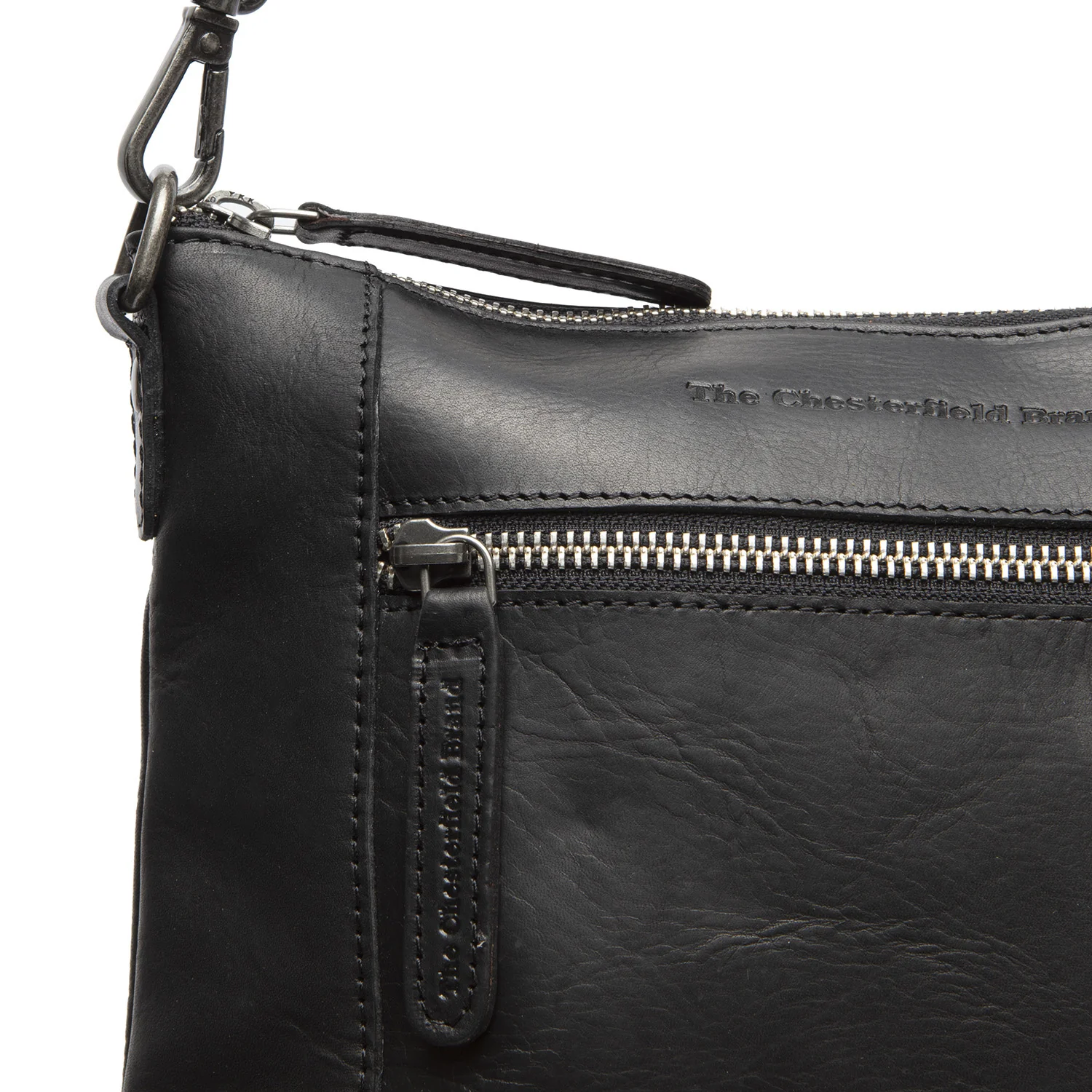 Leather Shoulder Bag Black Faro - Image 3