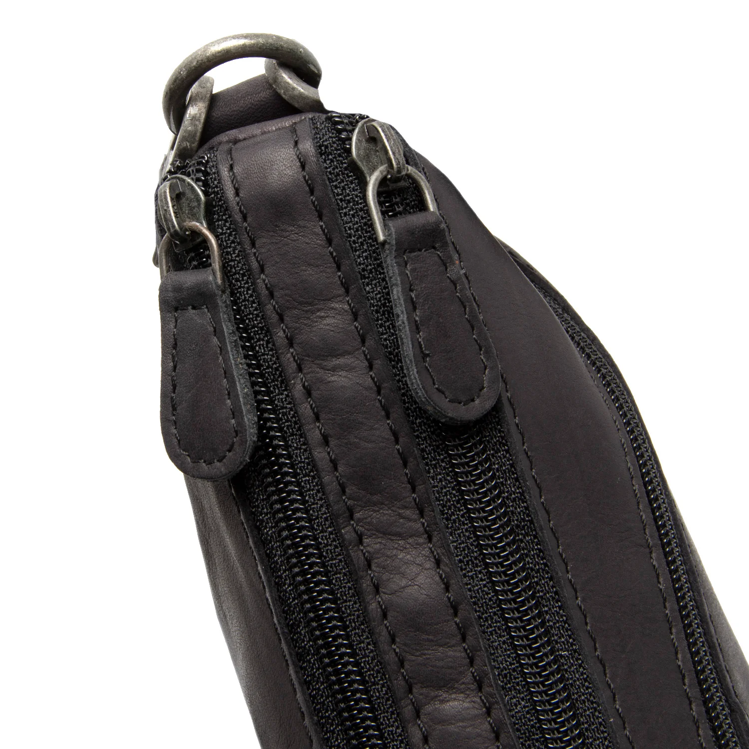 Leather Shoulder Bag Black Irving - Image 5