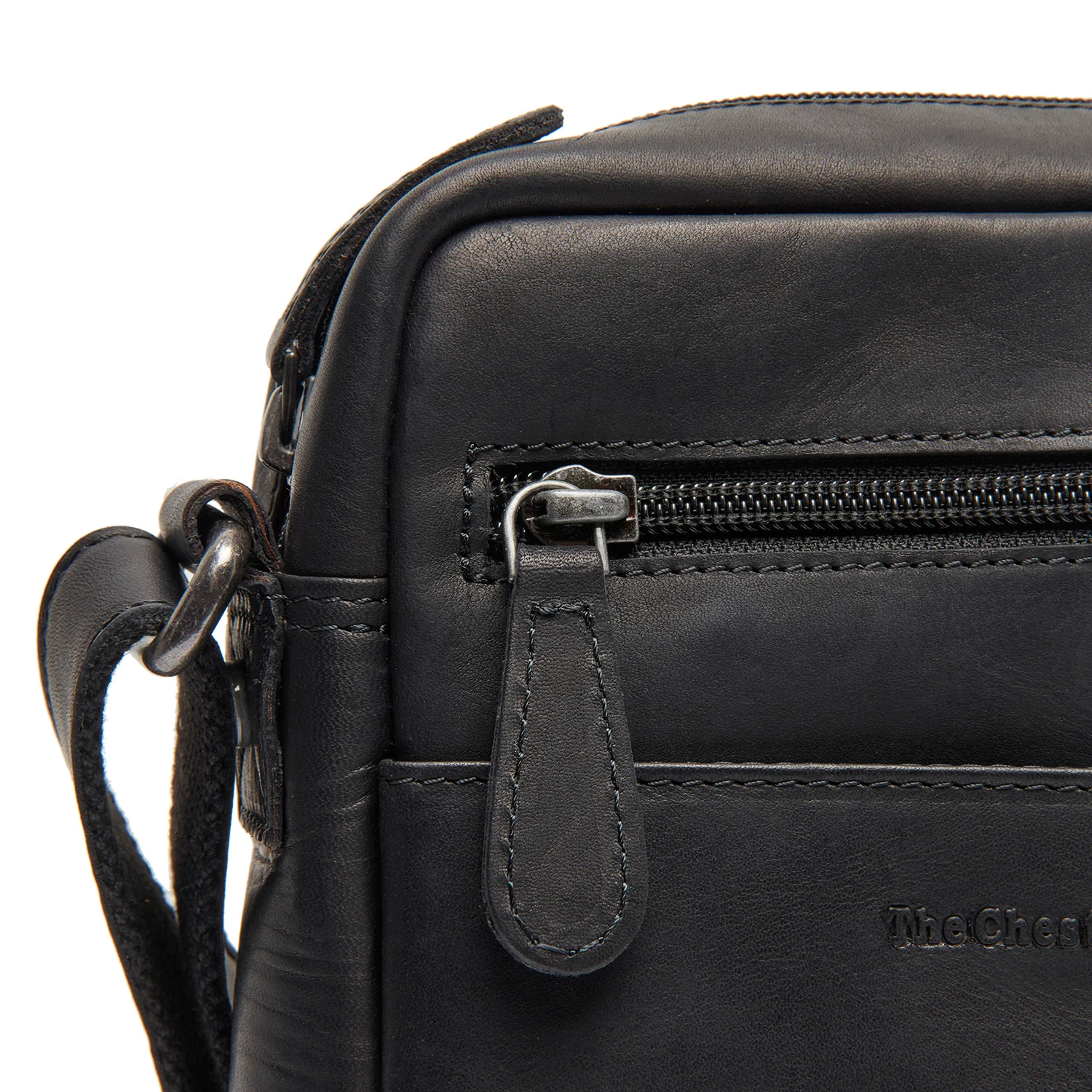 Leather Shoulder Bag Black Laveno - Image 3