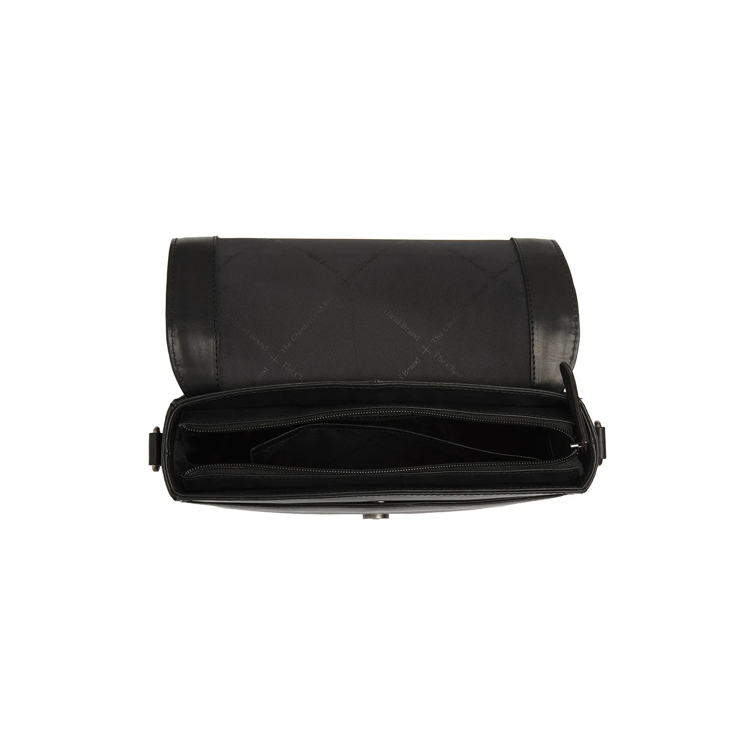 Leather Shoulder Bag Black Lizzola - Image 4