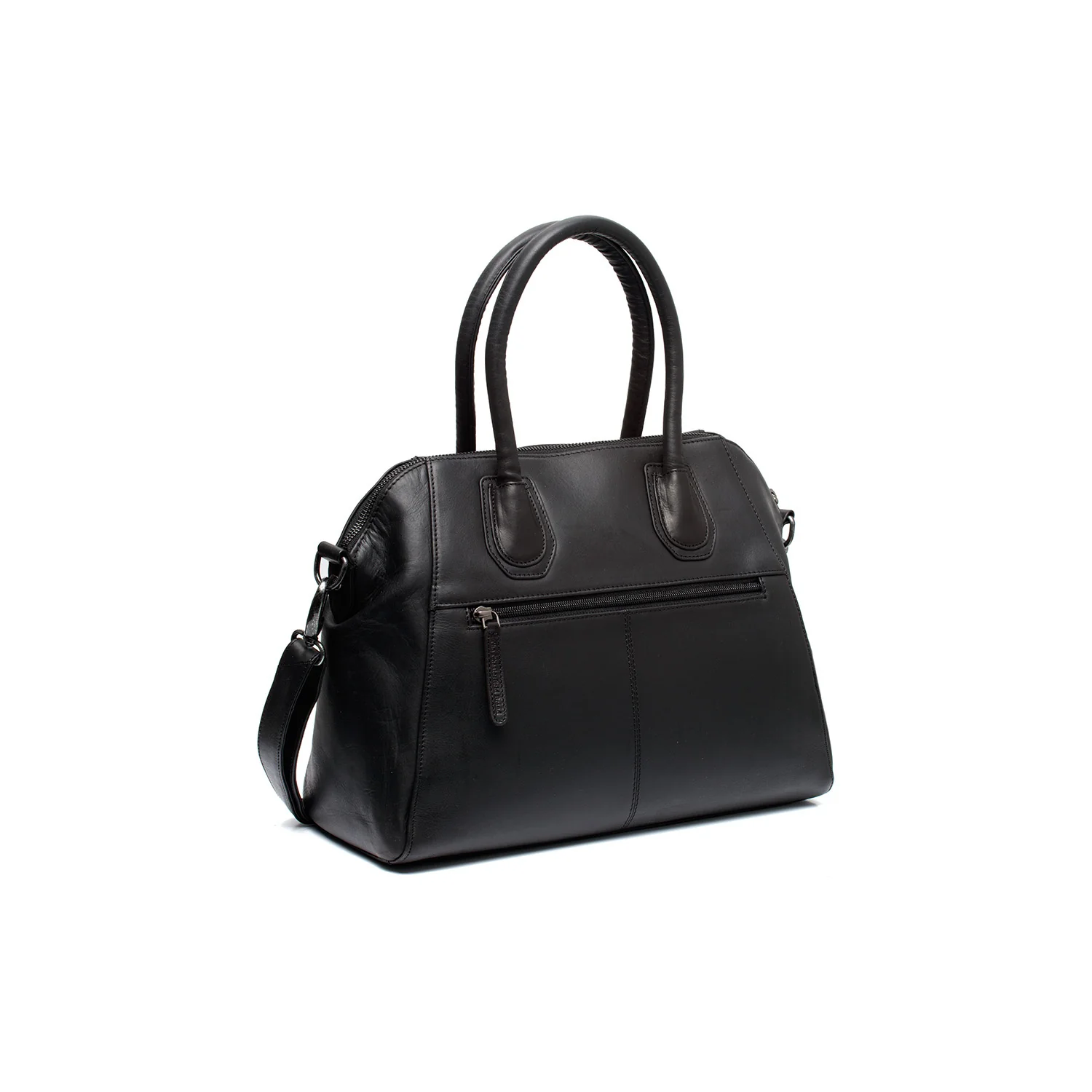 Leather Shoulder Bag Black Marsala - Image 6