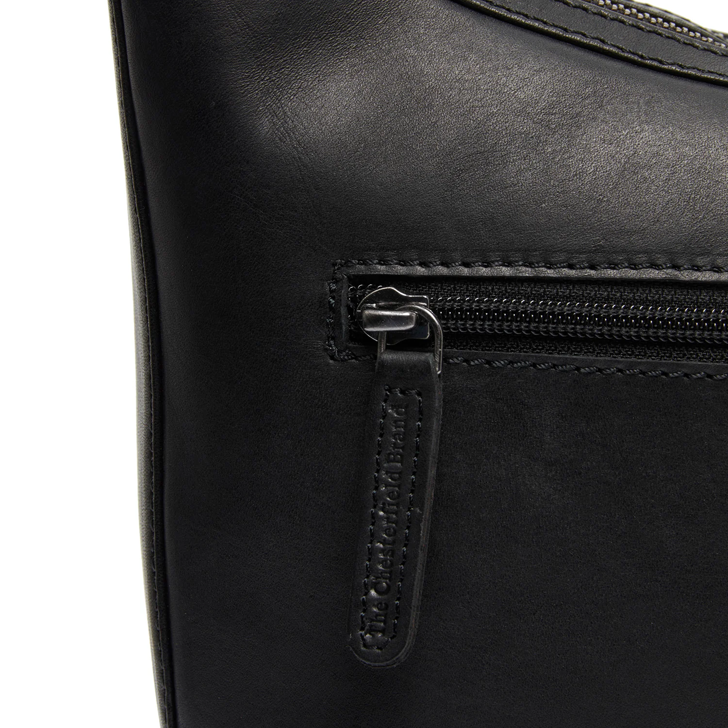 Leather Shoulder Bag Black Moneva - Image 2